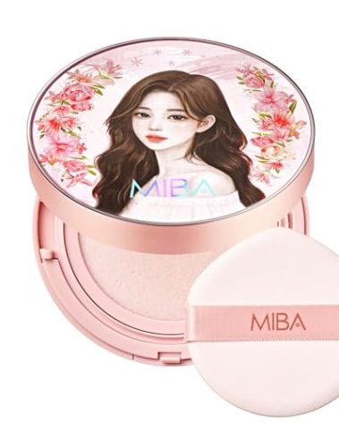 MIBA Ion Calcium Foundation Double Cushion Glow 25 g / 0.88 oz Big Cushion SEASON 3. Long Lasting Cover Effect. Moisture glow. Skin tightening relief. Smooth adhesion. (Lovely #21 Rosy Ivory)