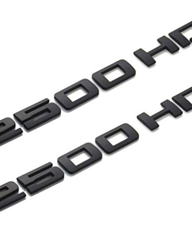 2pcs 2500HD 2500 HD Nameplates Emblems Badges Replacement for Gm Silverado Sierra (Matte Black)