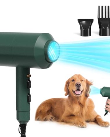Dog Cat Hair Dryer,Professinal Double Force Grooming Blower Dryer for Medium/Small Pets,IEC & UL Certificated
