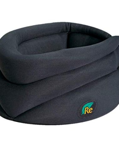 Caldera Releaf Neck Rest – Soft Neck Brace for Neck Pain and Support, Comfortable Neck Brace for Sleeping, Cervical Collar Neck Support Brace for Travel, Reading & Relaxation - Medium, Black