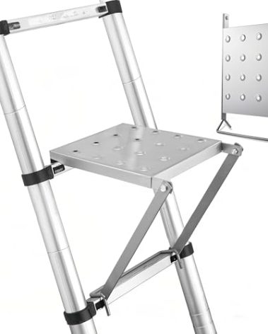 Ladder Platform Anti-Slip Ladder Work Platform Accessories for Stabilizer, Work Tray Attachment for Painters and Tools, Made of Premium Alloy Steel Holds 400 lbs