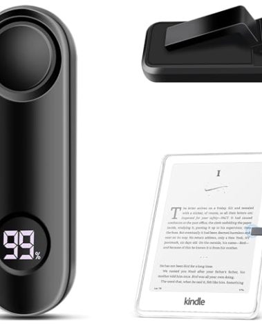 Page Turner for Kindle Paperwhite, RF Remote Control Clicker Page Turner Kindle Accessories for iPhone,iPad, Android Tablets Reading Novels,Camera Video Record&Shutter Selfie (Black)