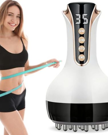 35-Speed 3-in-1 Microcurrent Lymphatic Drainage Massager for Legs Arms Belly, Body Sculpting Machine with Microcurrent, Cellulite Massage Tool,Light, Heat |Vibration, Promotes Circulation Skin Renewal