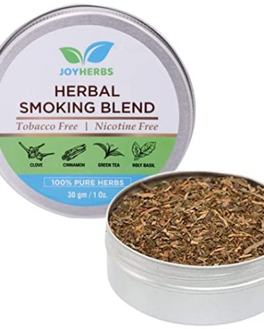 JOYHERBS Herbal Smoking Blend Nicotine Free Smoke Blend Herbal Smoking Mixture Smokable Herbs with 100% Natural Herbal Smoking Blend (Makes 40 Rolls) Herbal Smoking Mix 1 Pack 30gm (1 oz/ 30g)