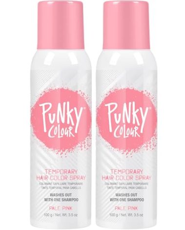Punky Pastel Temporary Hair Color Spray, Pale Pink, 3.5 oz, 2-Pack