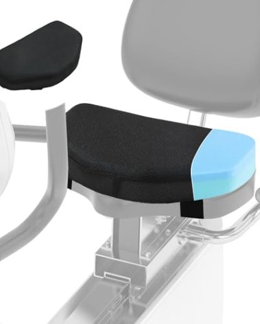 MABOZOO Exercise Bike Seat Cushion, Comfort Recumbent Bike Seat Cushion Stationary Pad with Washable Cover, Foam Rower Mat Pad for Rowing Machine, Bicycle