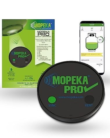 Mopeka Pro Check Universal Sensor - Bluetooth Ultrasonic Sensor for Steel Propane Tanks - Perfect for Propane Grills, Water Tanks & Campers - Water Level SensorUp to 250 Gallon Tanks