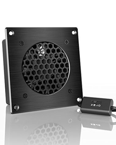 AC Infinity AIRPLATE S1, Quiet Cooling Fan System 4" with Speed Control, for Home Theater AV Cabinets