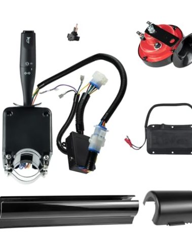 Orle Oko Golf Cart Turn Signal Kit with Horn Brake Light Switch 9-Pin Plug Deluxe Upgrade Wiring Harness - 12V Street Legal Light Kit for Club Car DS Precedent Tempo EZGO TXT RXV