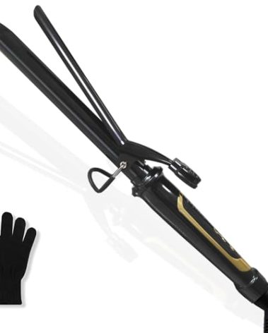 abp 1 Inch Curling Iron with Ceramic Barrel, Instant Heat up to 450°F, Waving Style Tool for Long/Medium Hair and Women