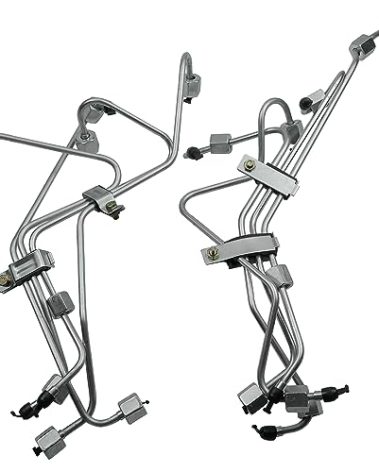 Fuel Injection Lines DE8TZ-9A555A Compatible with 1983-1994 F150 F250 F350 F-Series 6.9L 7.3L IDI Diesel Replacement DE8TZ-9A555-B Alloy Fuel Injector Hard Lines