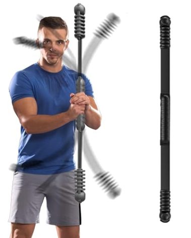 OSCILLATING SLIM Fitness Bar for Workout,Elastic Exercise Bar, Vibration Weight Stick,Body Physical Therapy,Core Strength Training,Arm Shoulder Stretch At Home Gym.