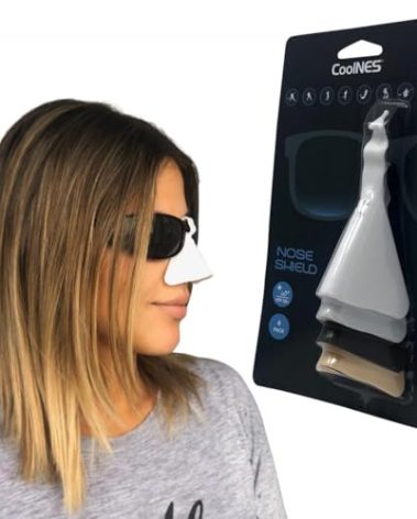 CoolNES - 4 Pack - UV Nose Guards for Glasses - Skin Sun Protection - Shield Guard Protector UPF 50+ Patented