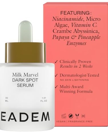 EADEM Milk Marvel Dark Spot Serum, Vitamin C Face Serum Infused with Niacinamide, Dark Spot Remover for Face and Body, Natural Dark Spot Corrector for Skin Care, 1 oz