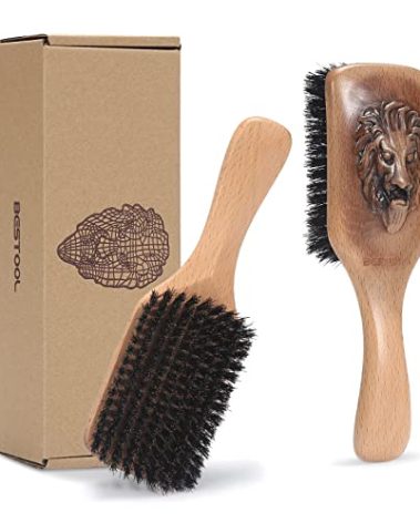 BESTOOL 100% Pure Boar Bristle Hair Brush - Premium Design for Fine to Medium Hair, Enhancing Texture and Vibrancy