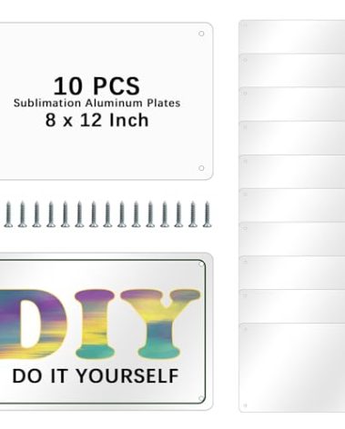 10 pcs sublimation metal sign blanks,8X12 inch sublimation sign blanks Heat Transfer blank metal sign,sublimation yard sign for Sublimation & Yard Signs