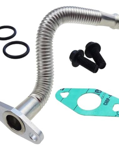 5.9L Oil Return Drain Line, 5135786AB, 3970875, Turbo Oil Return Pipe Tube for Dodge Cummins 5.9L Diesel 2004 2005 2006 2007, Engine Turbocharger Oil Return Hose Line
