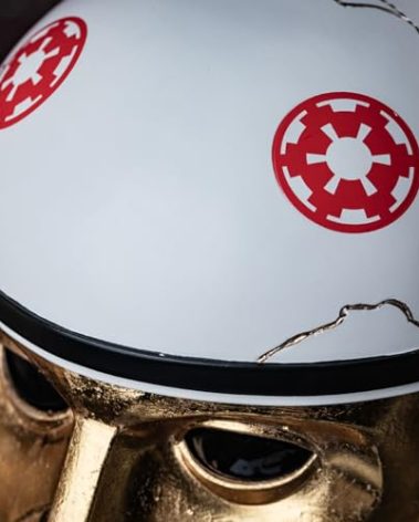 Playcoshow SW Helmet The Black Series Cosplay Halloween Costume Wearable Mask Props for Adult (Gold)