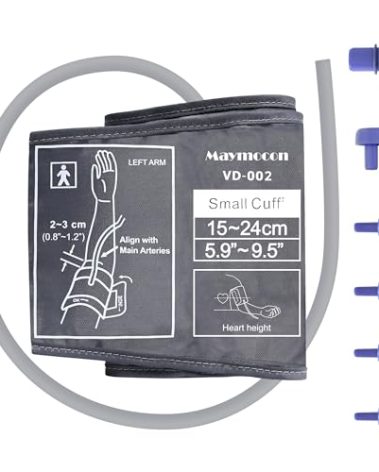 Maymocon Pediatric Blood Pressure Cuff - Small Size (5.9-9.5 Inch Arm Circumference) for Kids & Women, Compatible with Omron & Most Brands, Includes 6 Connectors