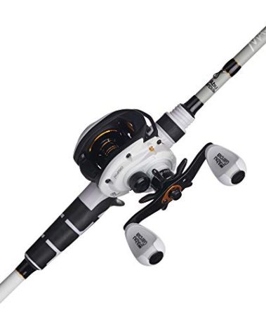 Abu Garcia 7’ Max Pro Fishing Rod and Reel Baitcast Combo, 7+1 Ball Bearings with Lightweight Graphite Frame & Sideplates, MagTrax Brake System
