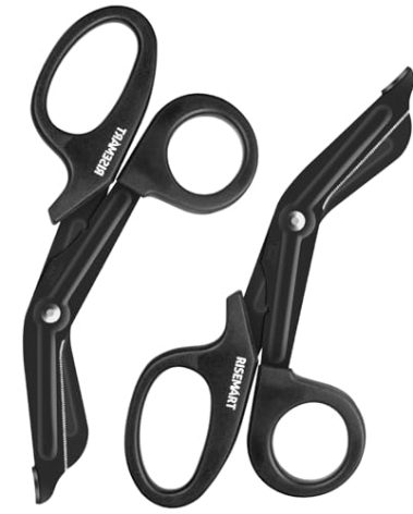 Trauma Shears - RISEMART Bandage Scissors for Nurses, 7.5" Fluoride Coated Non-stick Blades Stainless Steel Nursing Scissors for Doctor, Nurses, Nursing Students, EMS, EMT