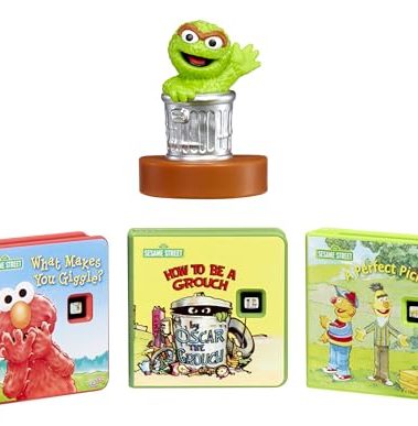Little Tikes Story Dream Machine Oscar The Grouch & Friends Story Collection, Storytime Book Set, Books, Sesame Street, Audio Play Character, Learning Toy Gift Toddlers and Kids Ages 3+ Years