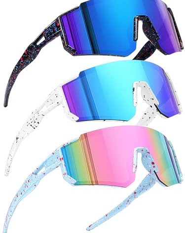 SEKKAF Youth Baseball Sunglasses Kids Sports Sunglasses for Boys Girls Softball Cycling Glasses UV400 Protection
