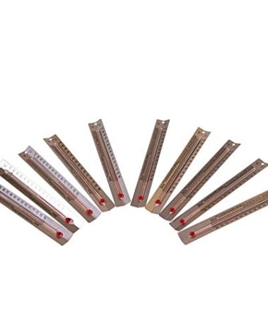 hand2mind V-Shaped, Dual-Scale, Mercury-Free Thermometers for Indoor Science Use (Pack of 10)