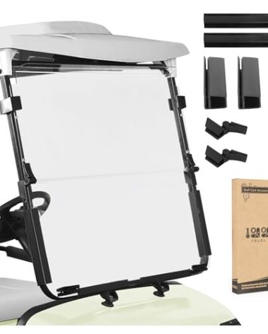 10L0L Golf Cart Windshield for Yamaha G14/G16 1995-2003 Year Golf Carts, Durable & Portable (Clear)