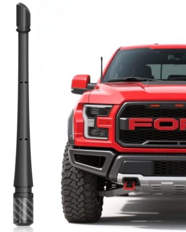 7 Inches Short Antenna for Ford F150 2009-2025 & Bronco 2021-2025, Rubber Replacement Antenna, F150 Accessories, Internal Copper Coil for Enhanced AM/FM Reception & Car Wash Proof, Easy Installation