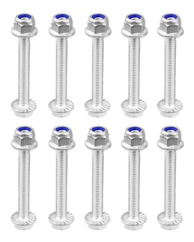 10PCS Compatible with John Deere Auger Shear Bolt and Lock Nut Kit Replaces #19M7834 4M7397 Screw and Lock Nut Stainless Steel Material