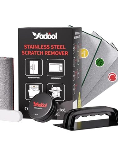 Yadool Stainless Steel Scratch Remover Kit, Use for Non-Coated Stainless Steel Metal, Ideal for Refrigerators, Fridge, Stoves, Sinks, Dishwasher Doors & Appliances Scratch Repair & Polish