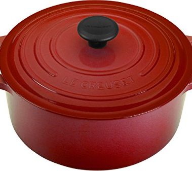 Le Creuset Enameled Cast Iron Signature Round Dutch Oven, 5.5 qt., Cerise