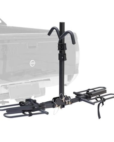 Young 2-Bike Rack Hitch Mount Foldable Platform Style 80 lbs. Capacity, Bicycle Carrier for Cars SUVs Trucks Vans