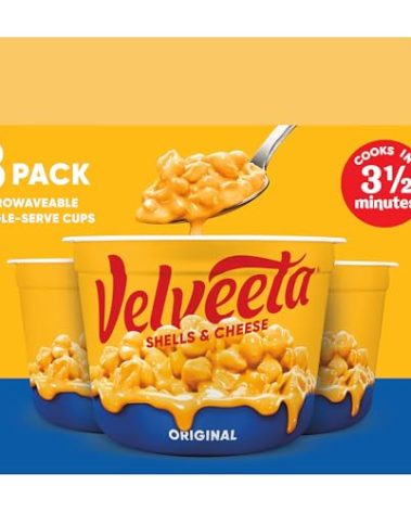 Velveeta Shells & Cheese Original Microwaveable Shell Pasta & Cheese Sauce, 8 ct Box, 2.39 oz Cups