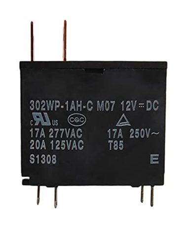 302WP-1AH-C M07 M02 12V 20A Electric Water Heater Microwave Oven General Relay with Quick Connect Terminals and 4Pins - HF62F, JQX-62F, OMIF-S-112LM Compatible