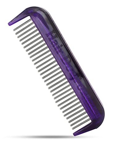 Hair Doctor 4" Mini Comb with silky smooth rotating teeth, reduces hair breakage and hair loss (Royal Purple)