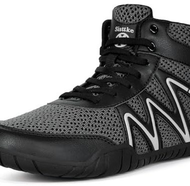 Sisttke Wrestling Shoes Mens Boxing Shoes Fighting Powerlifting Bodybuilding Boots Footwear Gym Shoes Dark Grey/12.5Wide