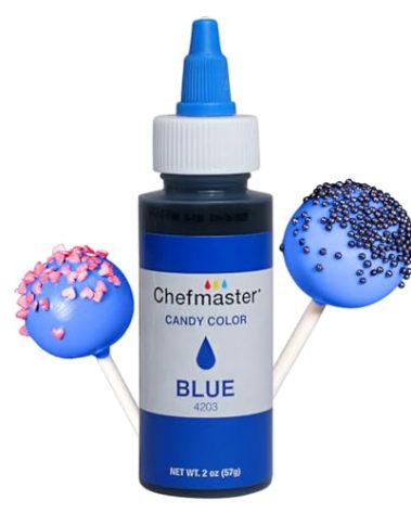 Chefmaster Blue Candy Color | True-Tone Shades | Oil-Based | Professional-Grade Dye | Easy-to-Use | 2 oz