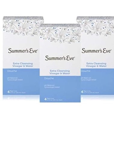 Summer's Eve Douche, Extra Cleansing Vinegar and Water, 4.5 Fl Oz, 4 Ct. (Pack of 3)