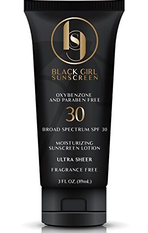 Black Girl Sunscreen - Moisturizing Sunscreen Lotion SPF 30, No White-Residue, Formulated with Natural Ingredients for Melanin Rich Skin (3 Fl. Oz.)