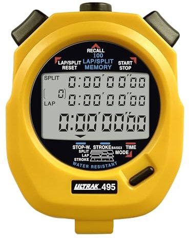 Ultrak 100 Lap Memory Timer, Yellow