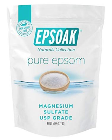 Epsoak Epsom Salt 5 lb Resealable Bulk Bag, Magnesium Sulfate USP. Unscented, Made in The USA, Cruelty-Free Certified