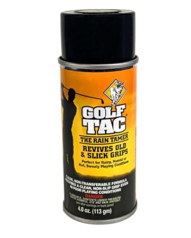 Golf Tac Grip Spray Adhesive for Golf Clubs and Golf Gloves, Clean and Invisible Tacky Spray to Improve Grip for All Golfers, Men and Women, Youth and Adults