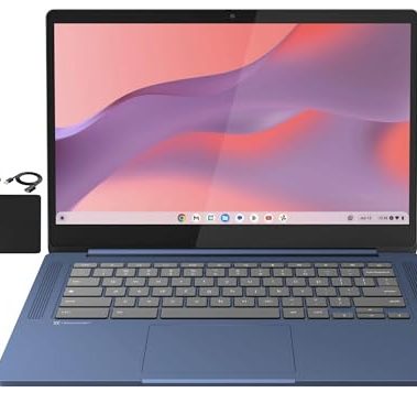 Lenovo Flagship Chromebook, 14'' FHD Touchscreen Slim Thin Light Laptop Computer, 8-Core MediaTek Kompanio 520 Processor, 4GB RAM, 64GB eMMC, WiFi 6,Chrome OS, Abyss Blue