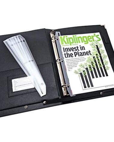MSP Professional 3 Rings Portfolio Organizer, Music Choral Folder with, Handle, Detachable Strap and Bonus Item: Plastic Strip Magazine Holders- MSP-220S (10" x 13.5" + Song Book Holders)