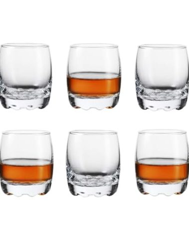 Jaepsing, 2.8 oz Shot Glasses Sets of 6/Heavy Base Shot Glass Set/Cute/Fancy/Bulk/Cordial/Tequila Shot