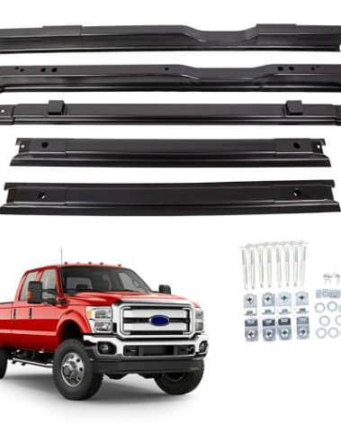KUAFU Long Bed Crossmember Kit 8ft Compatible with 1999-2018 Ford F250 F350 2008-2016 Ford F450 Long Truck Floor Support Replacement for BC3Z9911215A/ YC3Z9911215BA