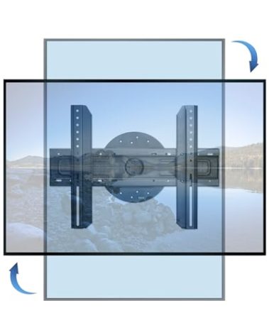 Mount-It! TV Wall Mount Landscape to Portrait Rotation, Fixed Mounting Bracket, Low-Profile for Samsung, Sony, Toshiba, Sharp, LG, Element, Westinghouse, TCL 32 to 60 Inch (Some 70") TVs, 110 lbs