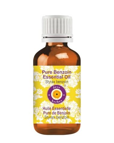 dève herbes Benzoin Essential Oil (Styrax Benzoin) Pure | Viscous Texture | Rich Aroma | Unisex | All Skin Types | for External Use Only | Natural Extract | Steam Distilled 15ml (0.5 oz)